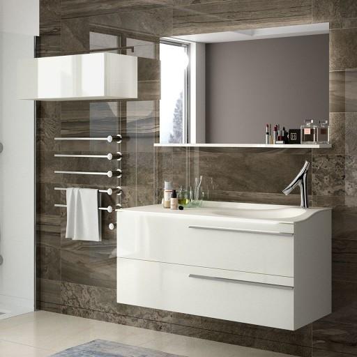 Joya - Miroir avec tablette à gauche et éclairage LED - JOYAMITAB105G  Joya - Miroir avec tablette à gauche et éclairage LED - JOYAMITAB105G