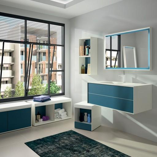 Kitoï - Meuble vasque solid surface 2 tiroirs - KITO1000  Kitoï - Meuble vasque solid surface 2 tiroirs - KITO1000