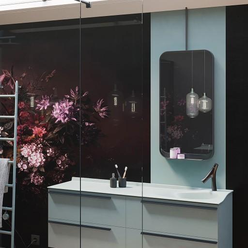 Miroirs - Miroir avec cadre noir et étagère - MIFORMH  Miroirs - Miroir avec cadre noir et étagère - MIFORMH