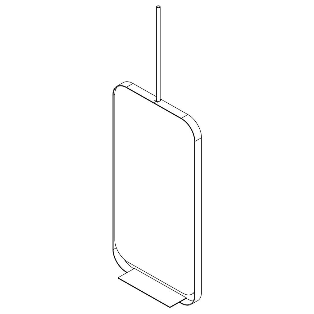  Miroirs - Miroir avec cadre noir et étagère - MIFORMH