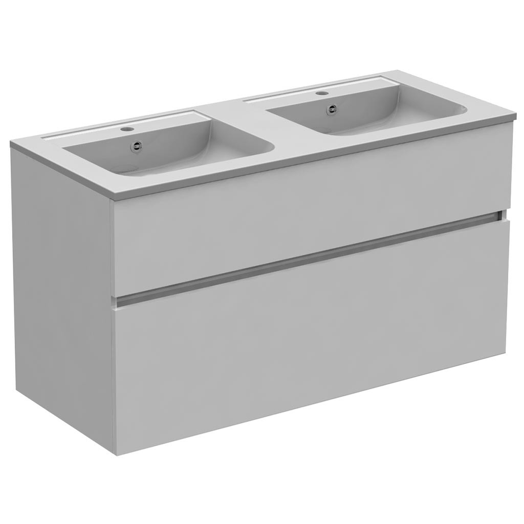 KETTY DUO - Meuble double vasques 2 tiroirs - DUO1202T2V