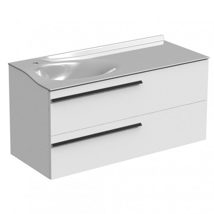 Joya - Meuble vasque à gauche 2 tiroirs - JOYA120G