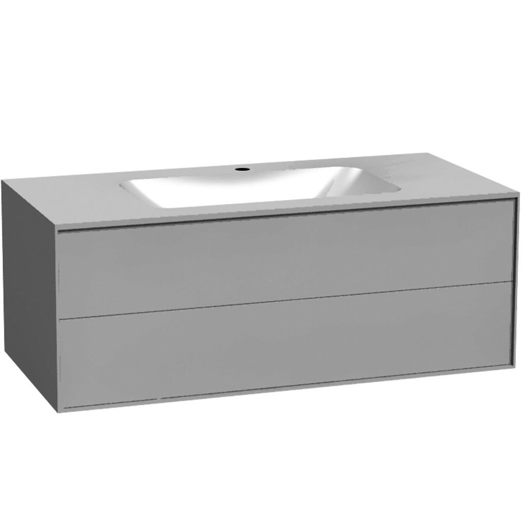  Kitoï - Meuble vasque solid surface 2 tiroirs - KITO1000