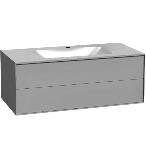 Kitoï - Meuble vasque solid surface 2 tiroirs - KITO1000  Kitoï - Meuble vasque solid surface 2 tiroirs - KITO1000