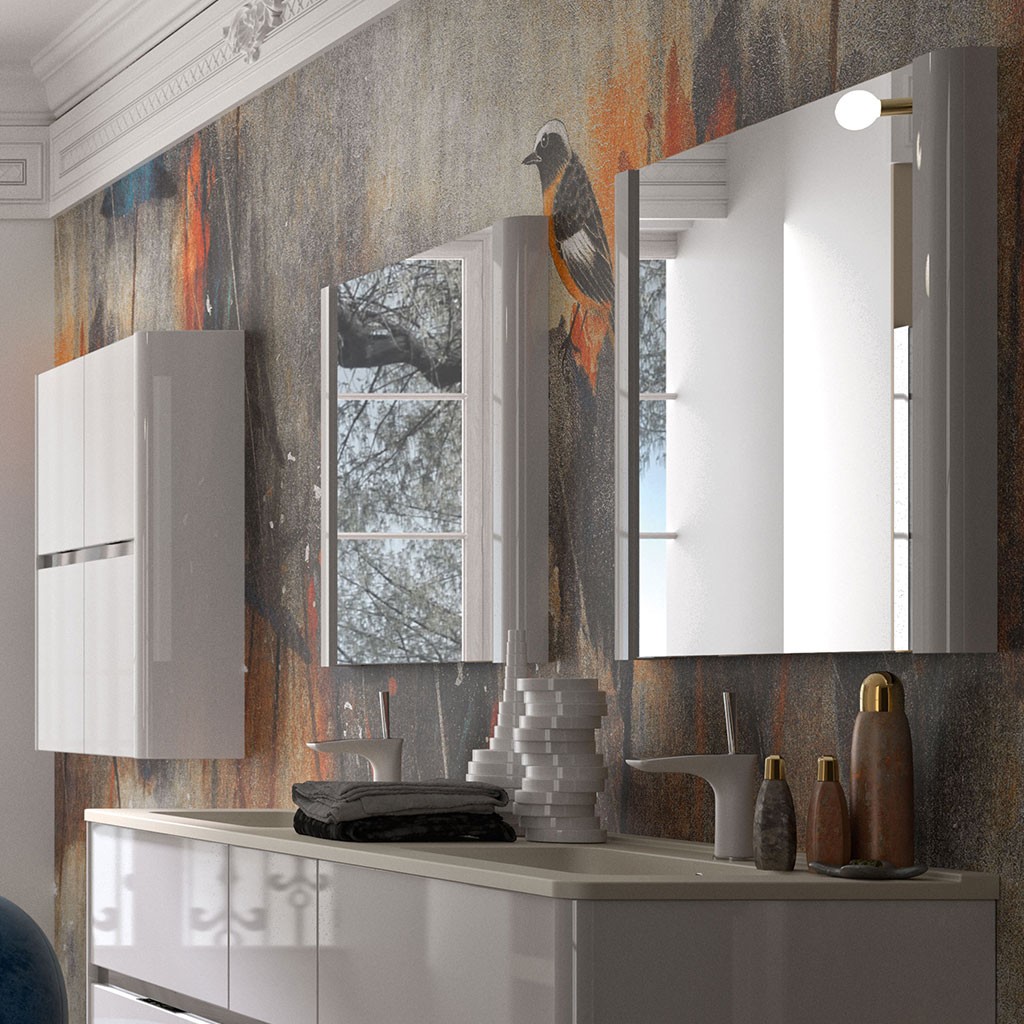 Dolce - Miroir avec habillage latéral - DOLCMI76  Dolce - Miroir avec habillage latéral - DOLCMI76