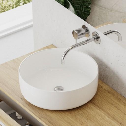 Sumiko - Vasque ronde céramique blanc - VSQRONCERBL  Sumiko - Vasque ronde céramique blanc - VSQRONCERBL
