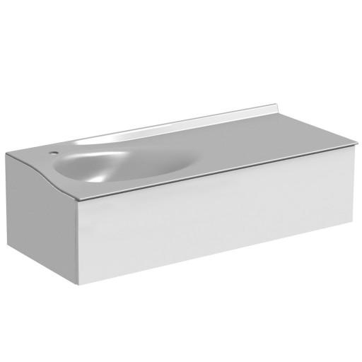 Joya - Meuble vasque à gauche 1 tiroir sans poignée - JOYA12028GPU  Joya - Meuble vasque à gauche 1 tiroir sans poignée - JOYA12028GPU