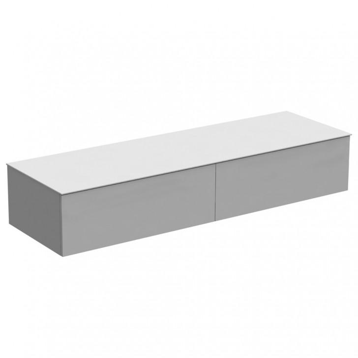 Joya - Rangement suspendu 2 tiroirs sans poignée avec tablette SMO - JOYABT16128PU