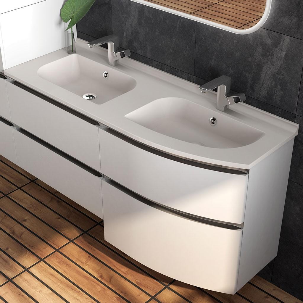 Aviso - Meuble double vasque 4 tiroirs - AVI1402VD  Aviso - Meuble double vasque 4 tiroirs - AVI1402VD