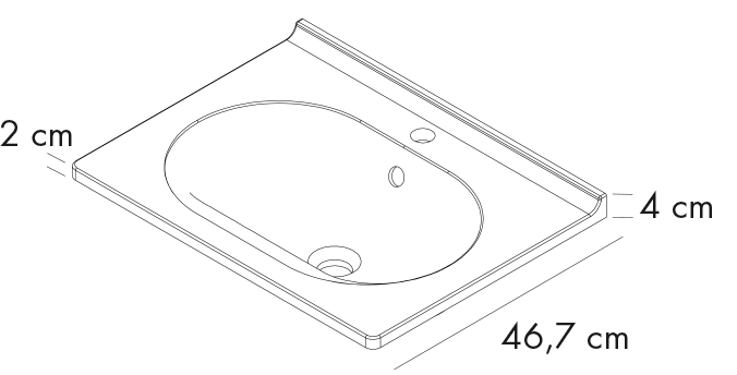 Dimensions vasque SMO carrée AKIDO